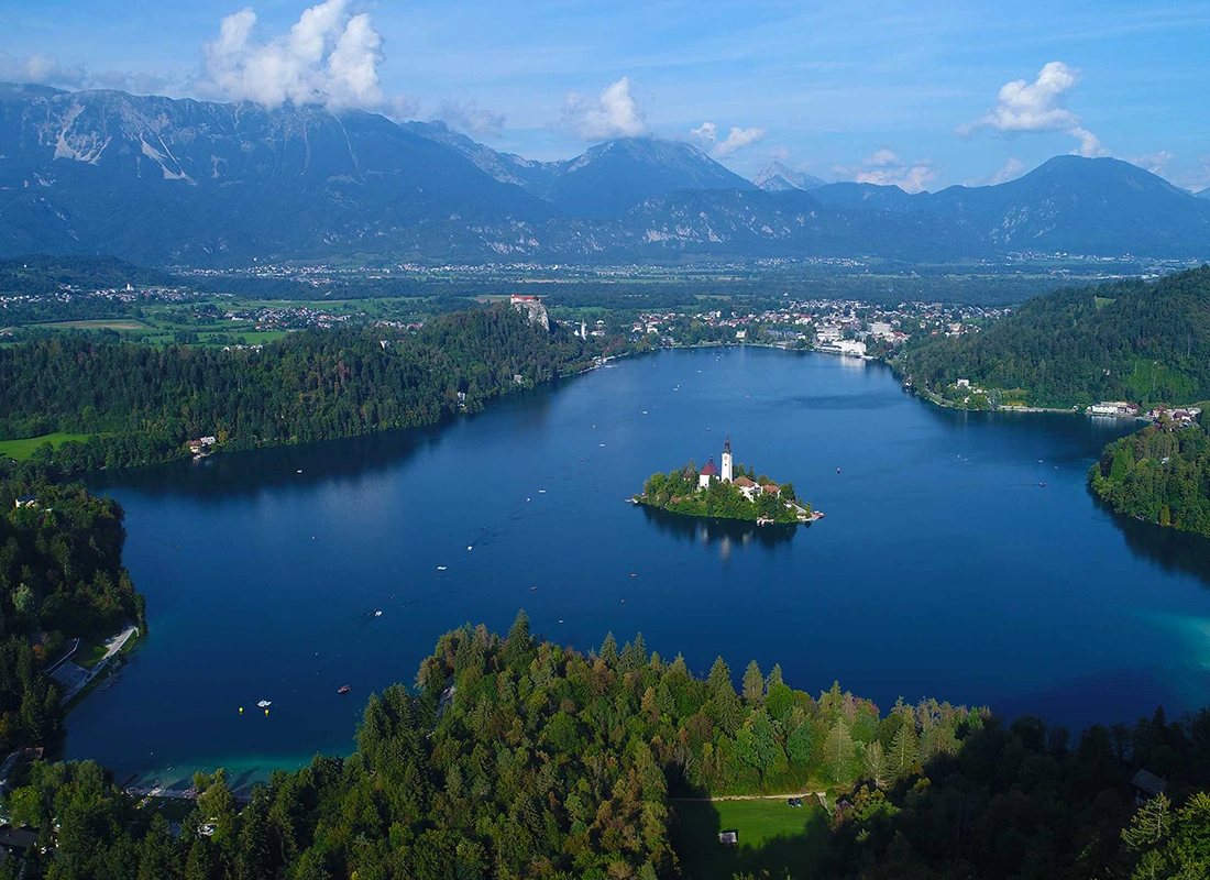 Beautiful view of Lake Bled Slovenia